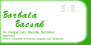 borbala bacsak business card