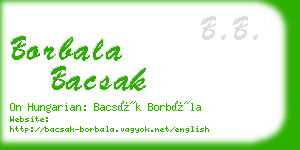 borbala bacsak business card